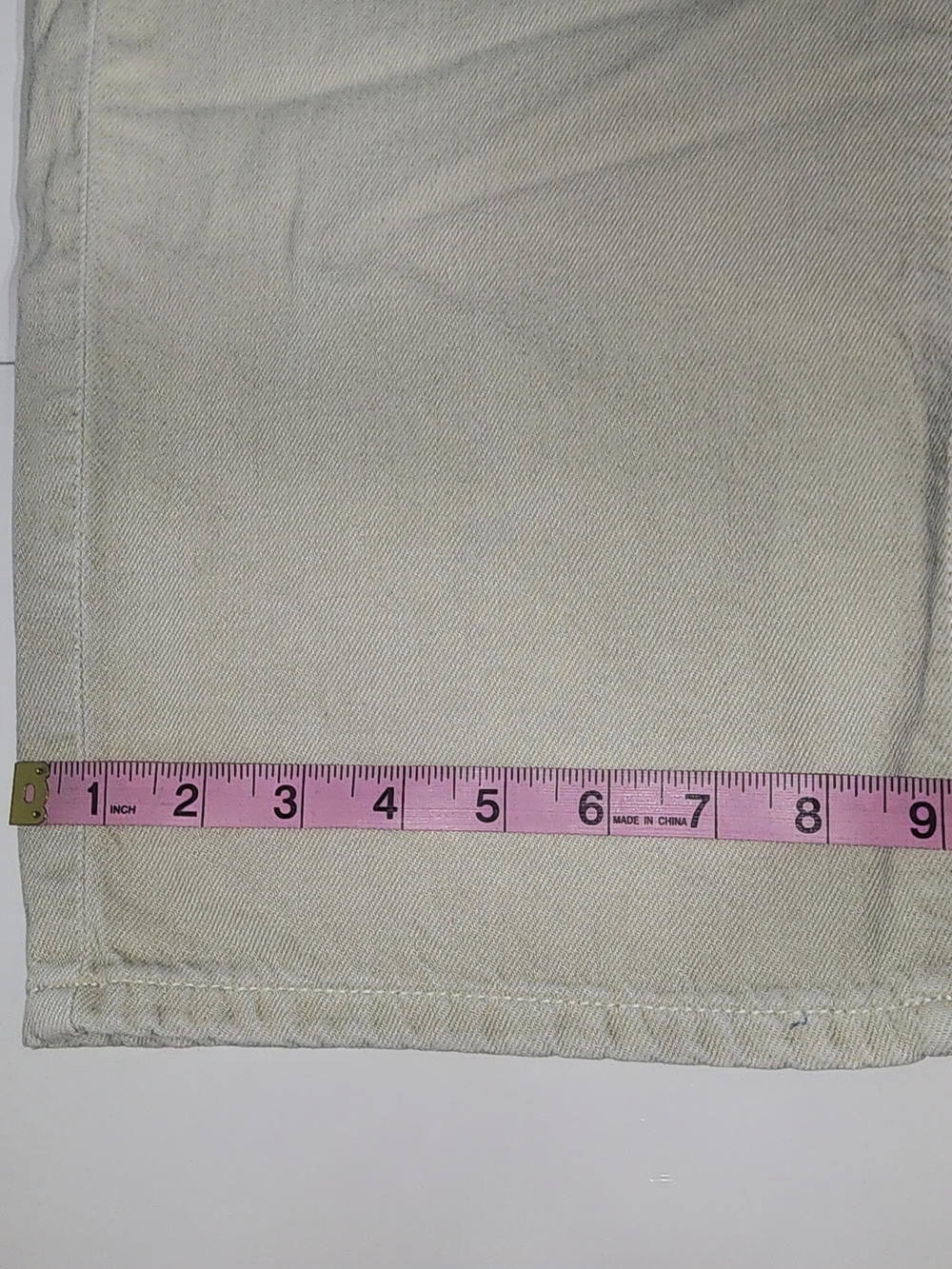 Zara Wide Leg Button-Front Jeans in Light Beige - Picture 5 of 7